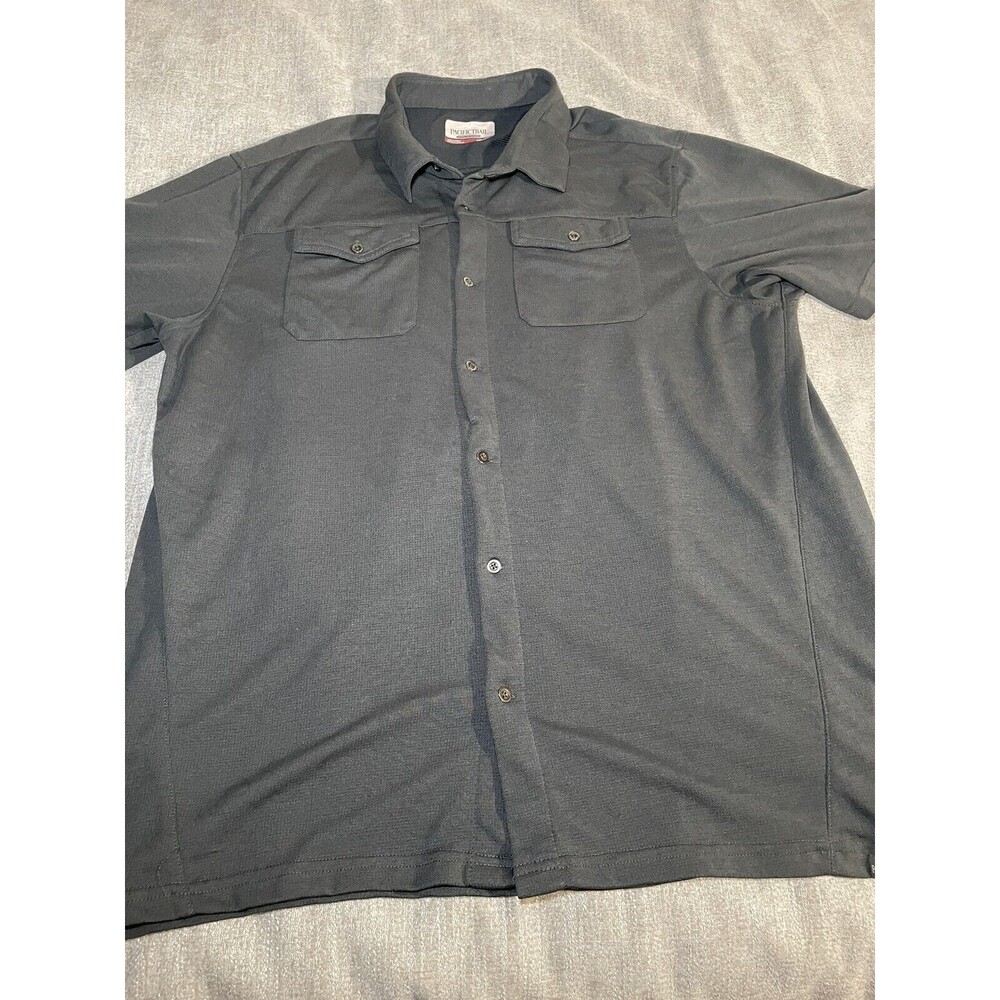 Pacific Trail Shirt Men's 2XL Gray Button Down Short Sleeve Outdoor